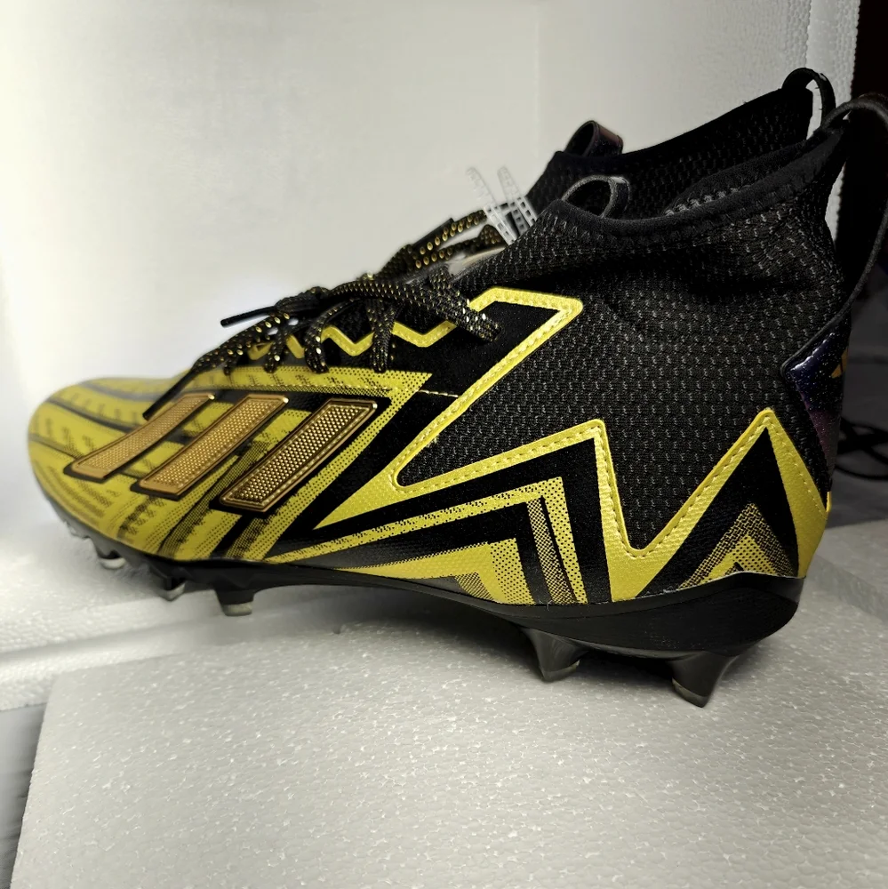 Mens Adidas Freak-23 Inline Football Cleats Black Gold HP2446 Men’s Size 15 NWT